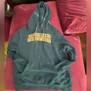 Teal Hoodie with Merrimack Logo